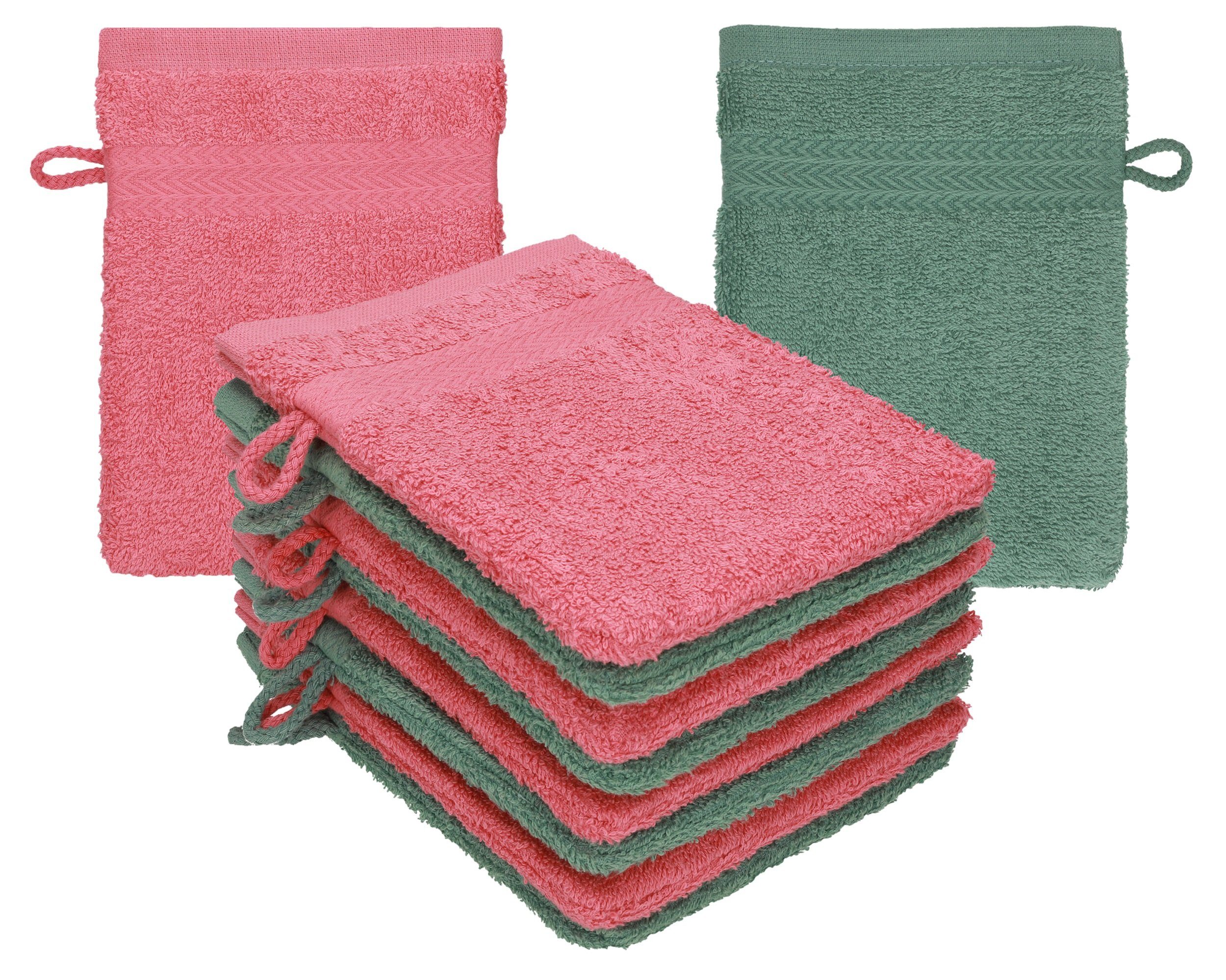Betz Waschhandschuh »10 Stück Waschhandschuhe Premium 100% Baumwolle  Waschlappen Set 16x21 cm Farbe Himbeere - tannengrün« (10-tlg) online  kaufen | OTTO