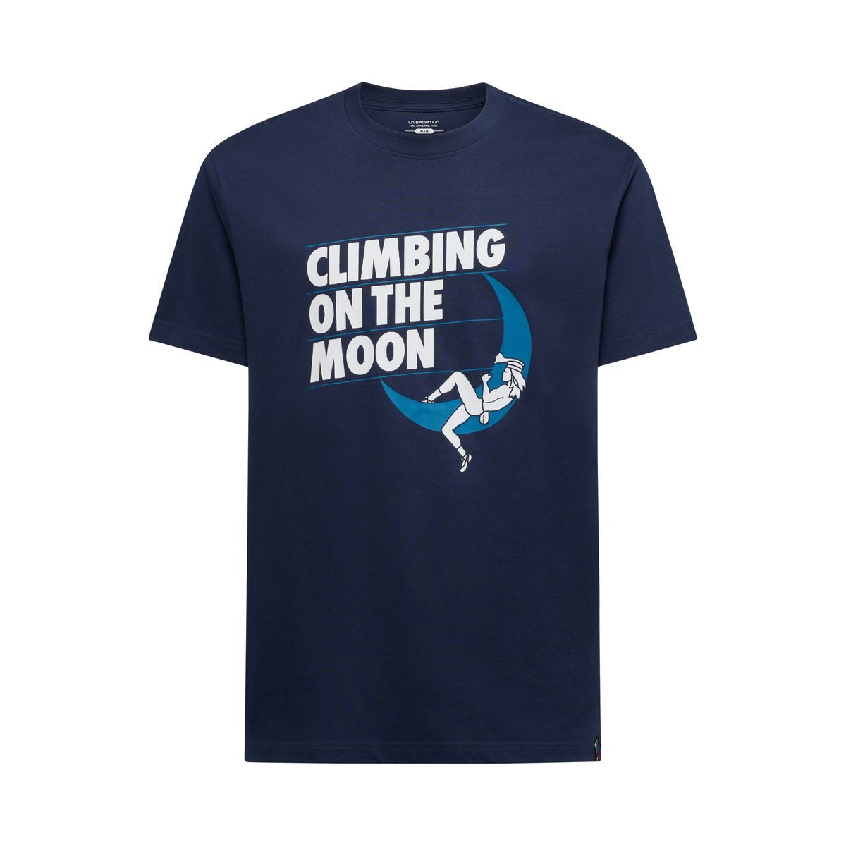 La Sportiva Kurzarmshirt Moon Rock T-shirt Men Komfortables Kletter-T-Shirt aus Bio-Baumwolle, inspiriert von