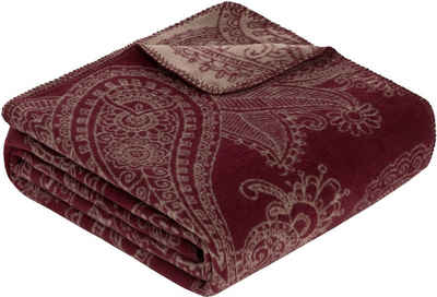 Wohndecke Jacquard Decke Salem, IBENA, mit elegantem Paisley Muster