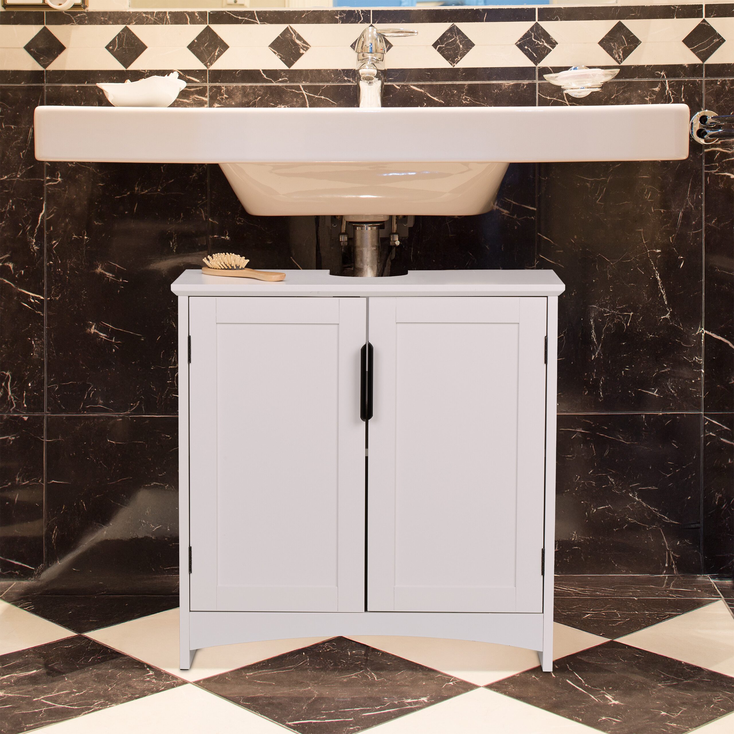 relaxdays Waschbeckenunterschrank mit Türe günstig online kaufen