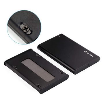 Salcar Festplatten-Gehäuse für 9.5mm 7mm 2.5" SATA HDD SSD, USB 3.0 Kabel