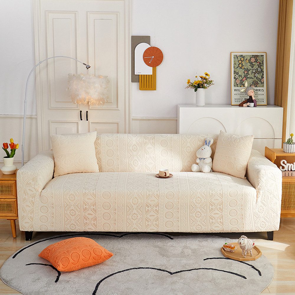 Zaewry Sofahusse Stretch-Sofabezug Elastisch Couch Sesselbezug mit dezentem Muster