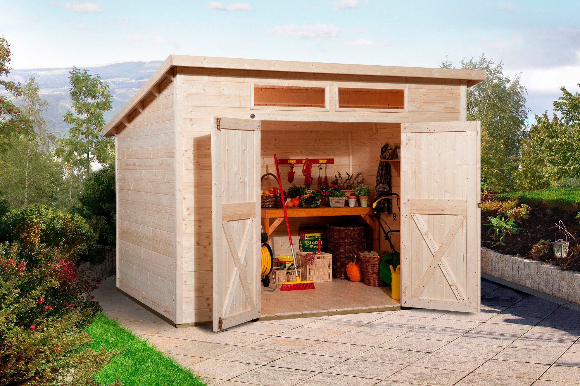 weka Gartenhaus 325 A Gr.1, 19 mm, BxT: 256x237 cm