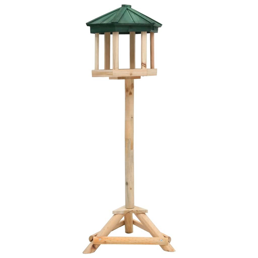 Vogelhaus Vogelfutterhaus mit Ständer Tanne Massivholz 33x106 cm Holz