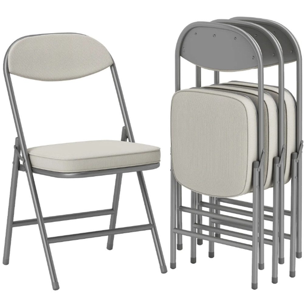 XDeer Esszimmerstuhl 4er-Set Esszimmerstuhl, gepolsterte Складные стулья, Faltbare, Стулья, Rückenlehne, Metallrahmen