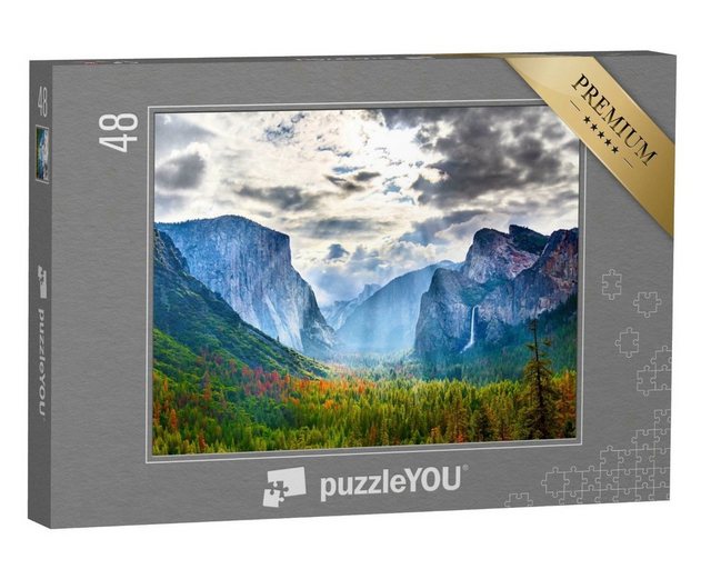 puzzleYOU Puzzle Naturschauspiel im Yosemite Nationalpark, USA, 48 Puzzleteile, puzzleYOU-Kollektionen Amerika, Yosemite, Kalifornien