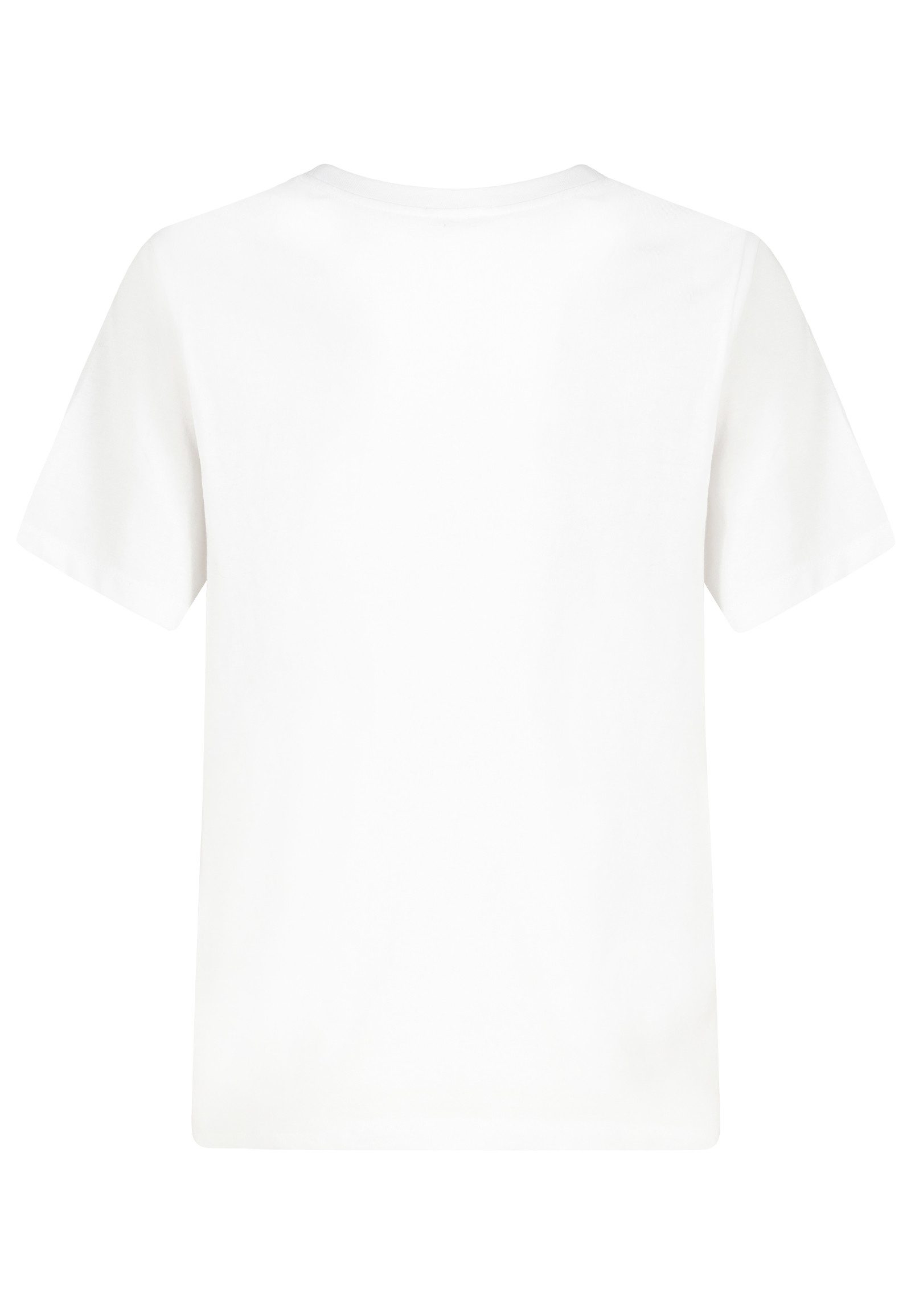 Eight2Nine T-Shirt Damen T-Shirt mit Stickereien und Prints Baumwollshirt, Kombination aus Print & Stickerei