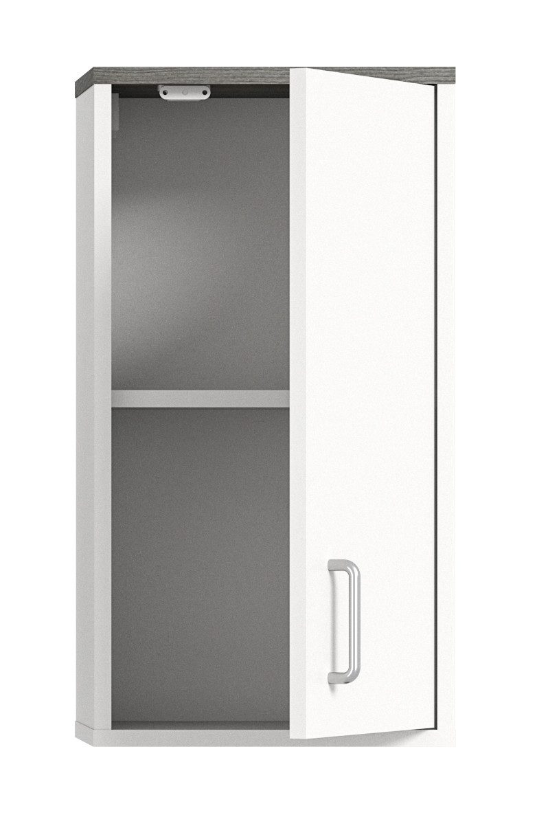 furnling Hängeschrank Leon 1 Tür, 2 Fächer, Badschrank, Badmöbel, Breite 32 cm, modern