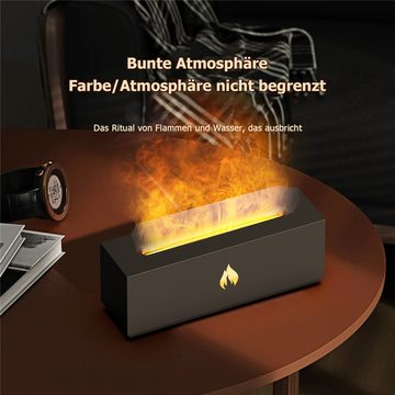 Bifurcation Kombigerät Luftbefeuchter und -reiniger Simulierter Flammen-Nachtlichtdiffusor mit 7 Farben, 320 ml
