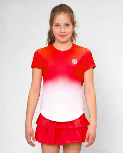 BIDI BADU Tennisshirt Crew Tennisshirt für Mädchen in rot