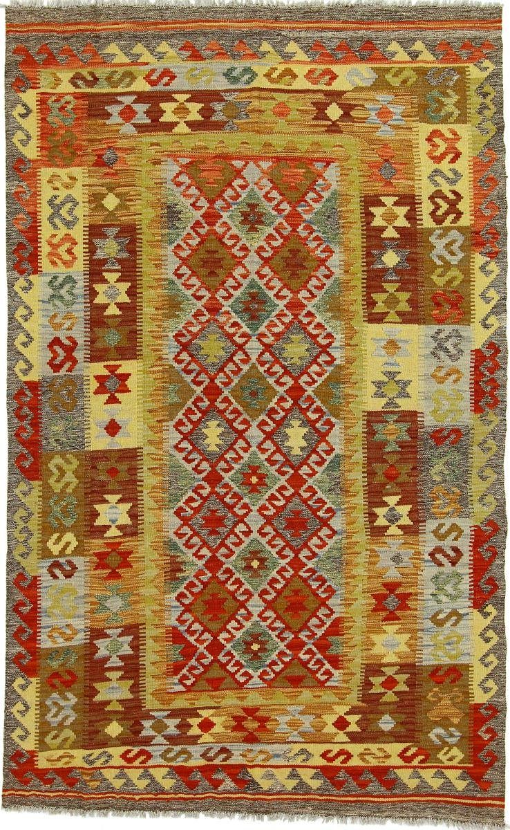 Orientteppich Kelim Afghan 128x207 Handgewebter Orientteppich, Nain Trading, rechteckig, Höhe: 3 mm