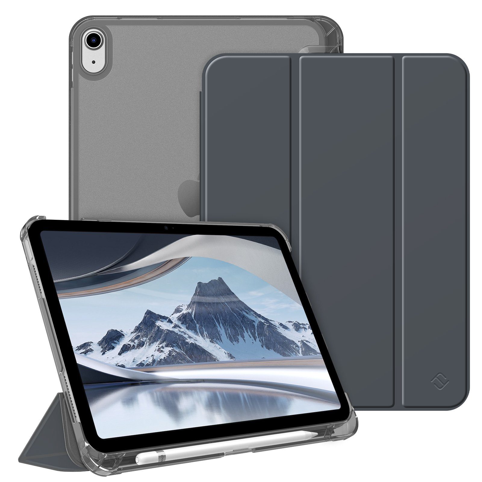 Fintie Tablet-Hülle für iPad 11 Generation 11‘’ 2025 (A16), iPad 10 Generation 10.9'' 2022, ultradünn, mit Stifthalter, transparenter Rückseite, Auto Schlaf/Wach