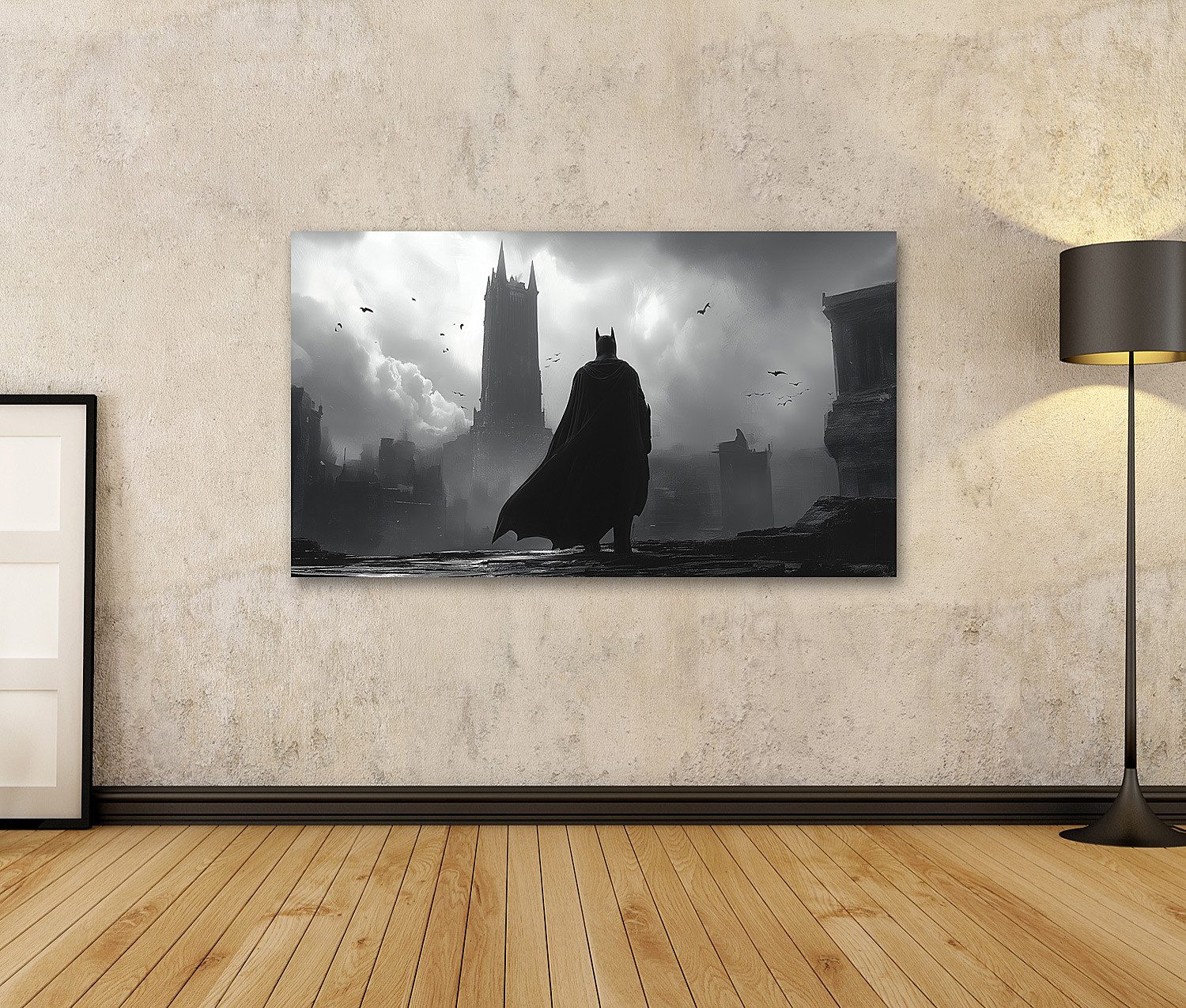 islandburner Leinwandbild Movieheld Fledermaus schaut auf günstig online kaufen