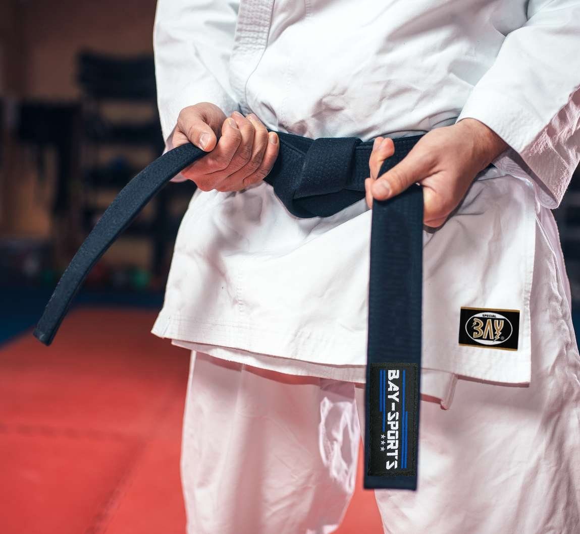 BAY-Sports Karateanzug Budogürtel Karategürtel Kampfsportgürtel gelb Budogürtel, Judogürtel, Taekwondogürtel, Länge 160 cm - 350 cm