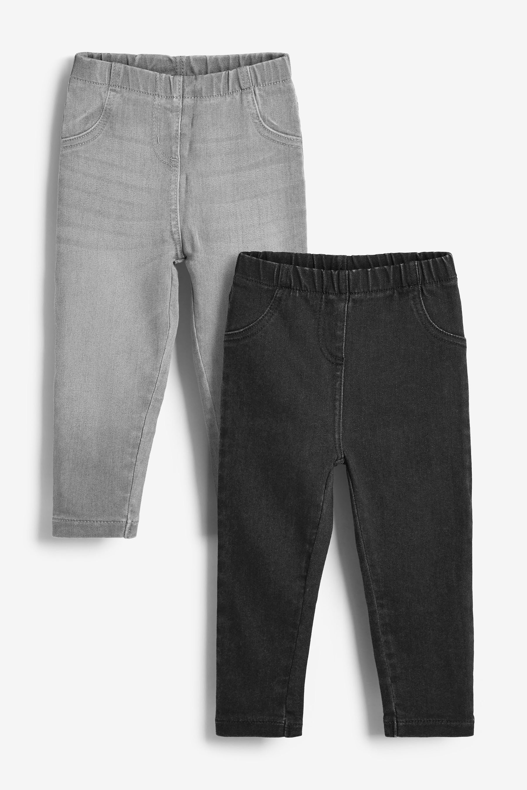 (2-tlg) Next Black/Grey Jeggings, Denim 2er-Pack Jeansleggings