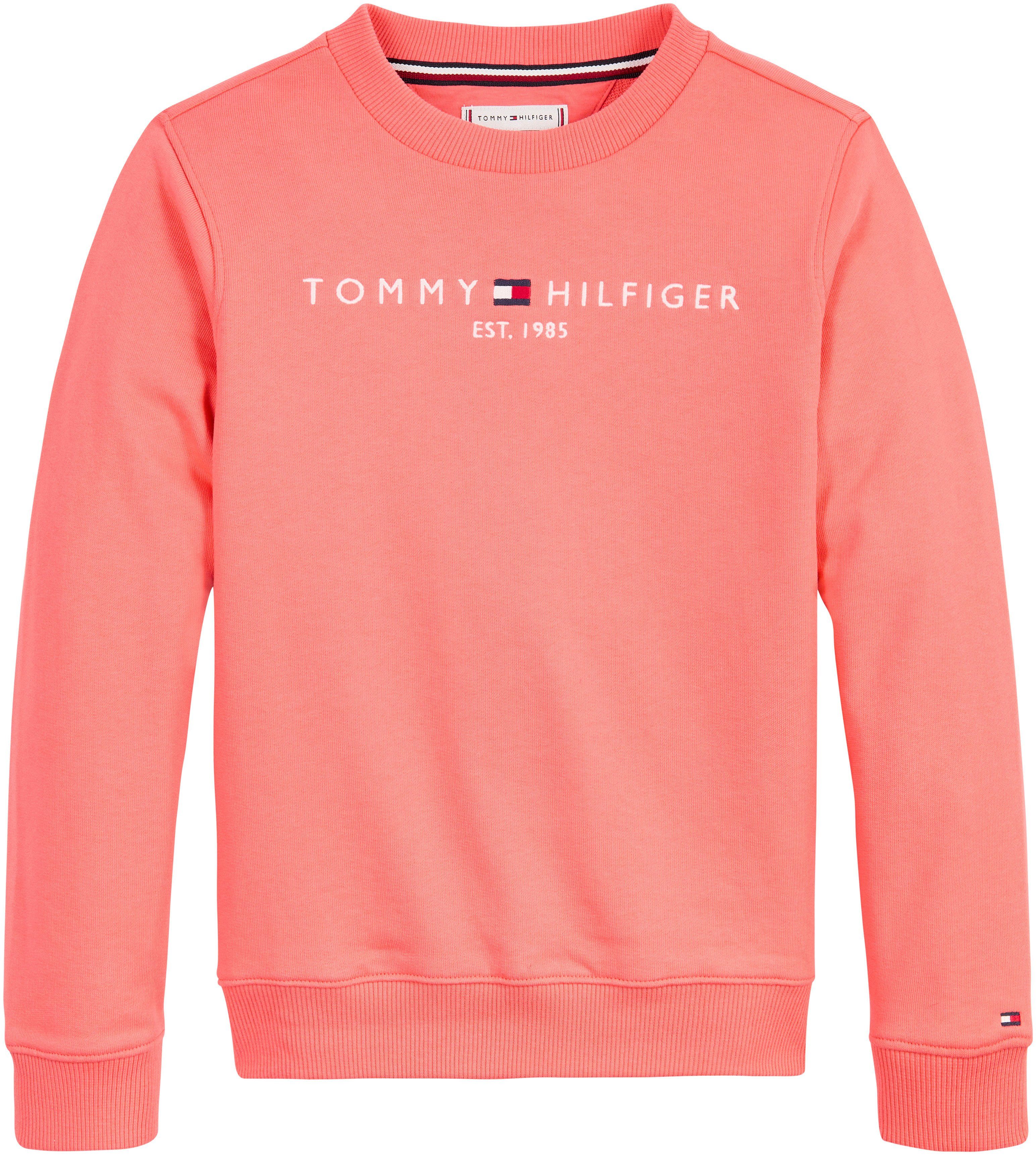 Tommy Hilfiger Sweatshirt U Hilfiger ESSENTIAL Logo-Schriftzug SWEATSHIRT Tommy mit