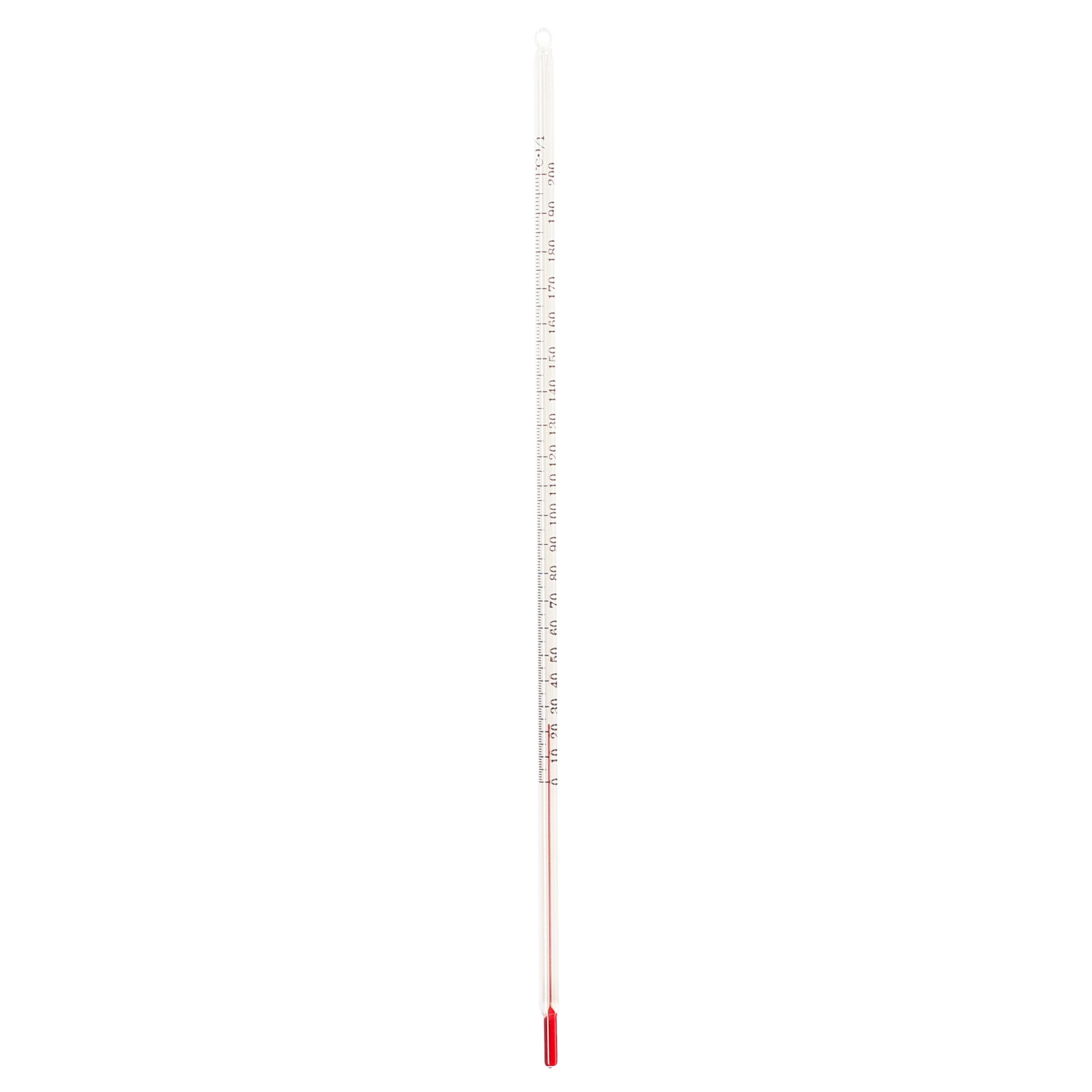 Kochthermometer 200 Grad 30cm lang für Labor Glas Thermometer Analog Laborbedarf