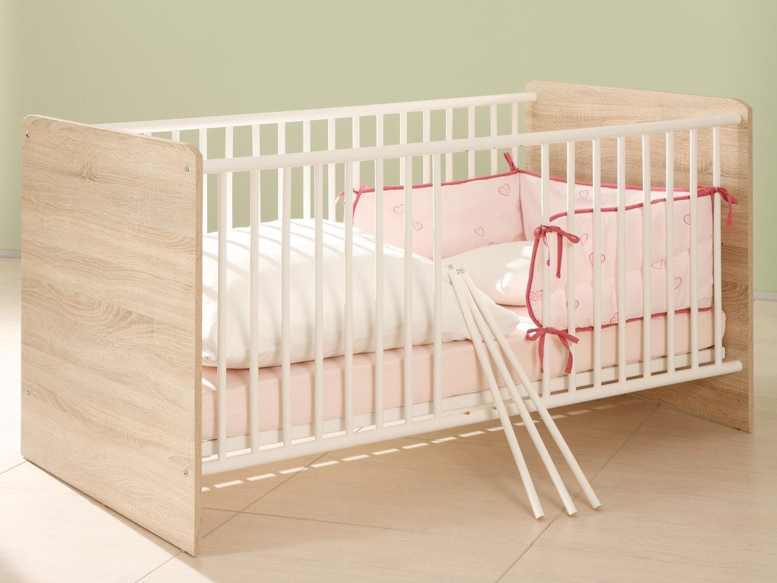 möbelando Baby Furniture Set Baby Room (4-piece) "Floris II", (4-piece), cm