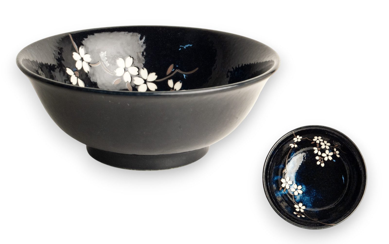 WestCraft Servierschüssel Japan-Bowls ASIATICA, Ramen Bowl Porzellan-Schalen - Anemone 21 cm, Porzellan, (1-tlg), Hochwertig, asiatische Ramen-, Reis-, Nudel-, Udon-, Suppen-Schüssel