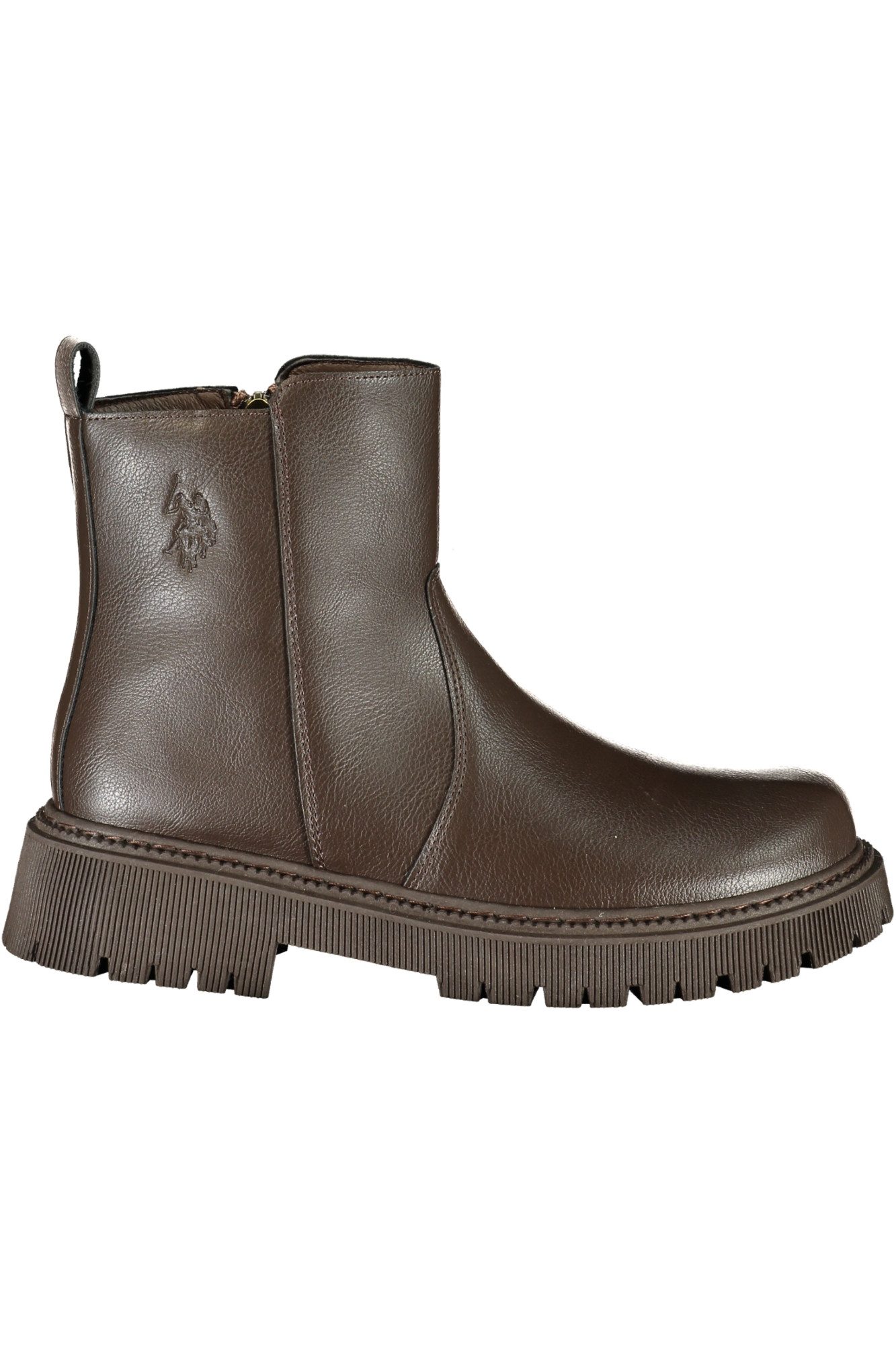 U.S. Polo Stiefelette Elegante Damenstiefel Braun aus Leder mit