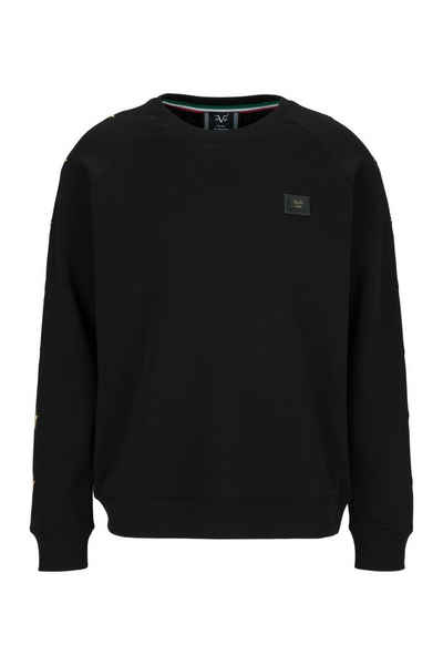 19V69 Italia by Versace Sweatshirt SAGE Herren Rundhalspullover mit Sternen-Stickereien auf den Ärmeln (S-3XL)