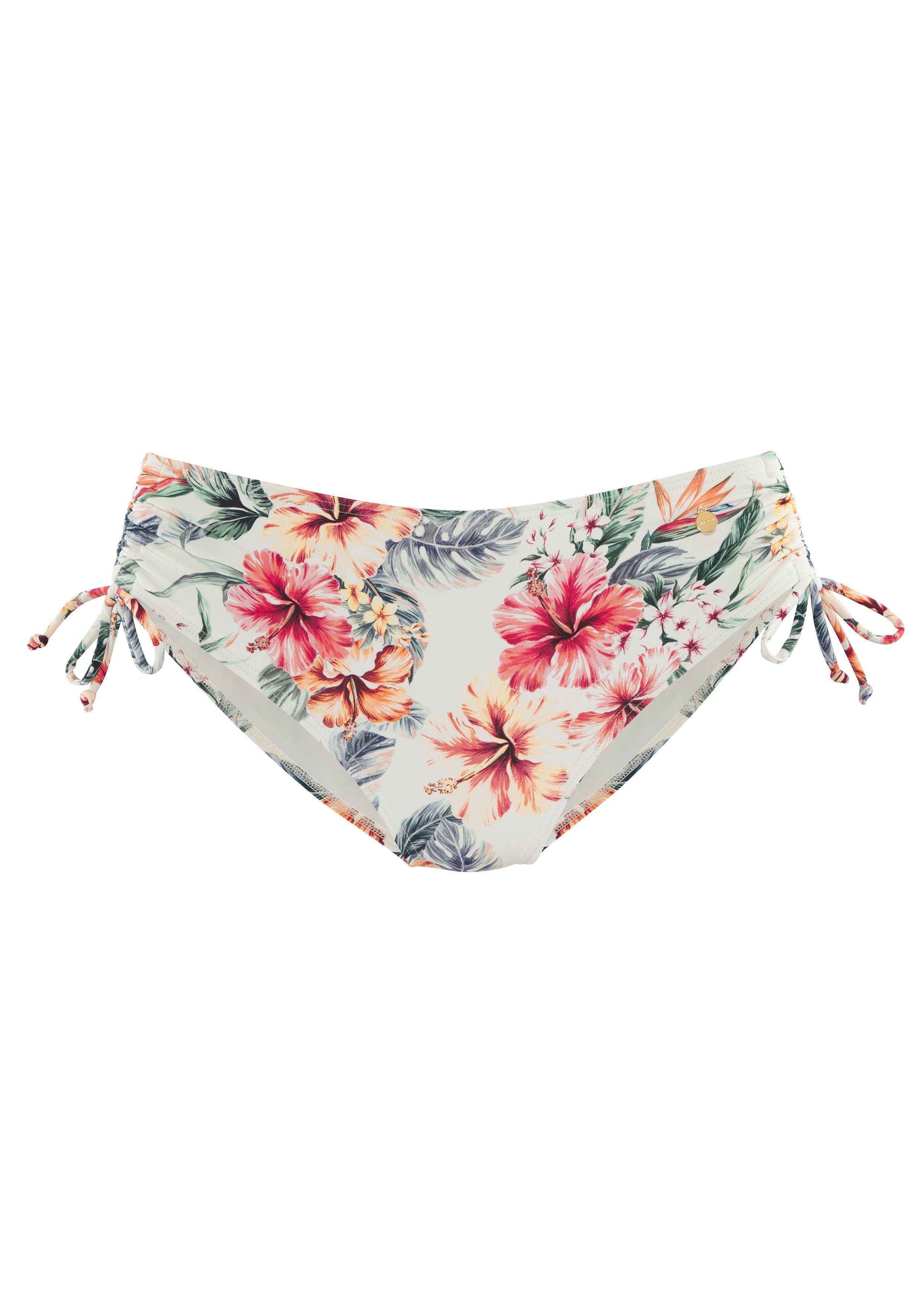 LASCANA Bikini-Hose Salsa seitlich regulierbar und mit tollem Blumenprint günstig online kaufen