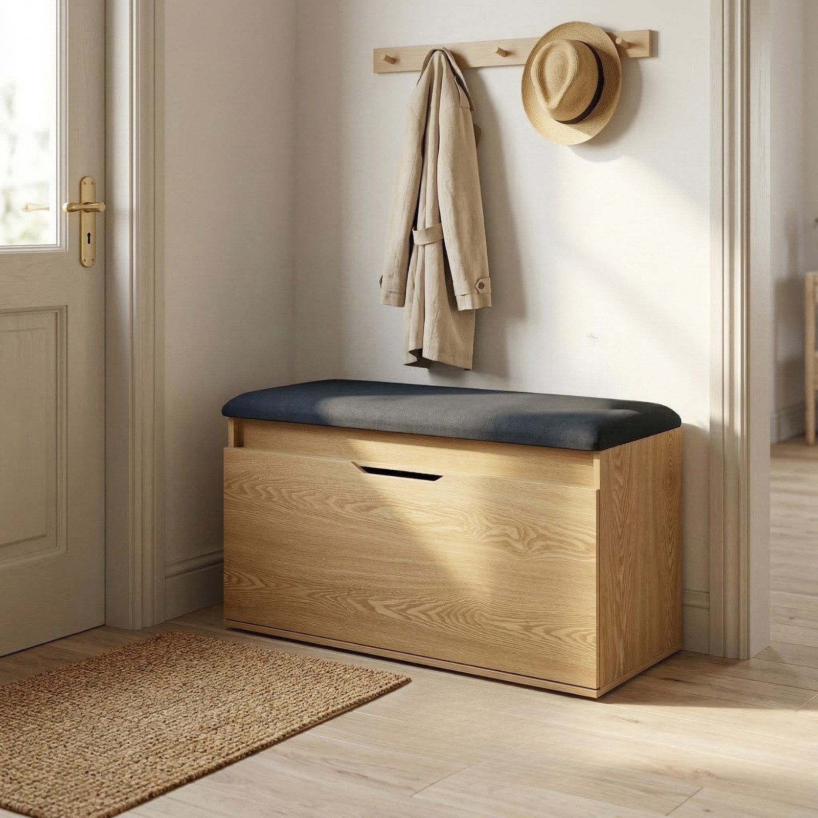 BOXIMO Schuhschrank Schuhschrank mit Sitzfläche und Stauraum SOTO, 80 x 50 x 35 cm (Schuhschrank GRADIA mit Sitzbank)