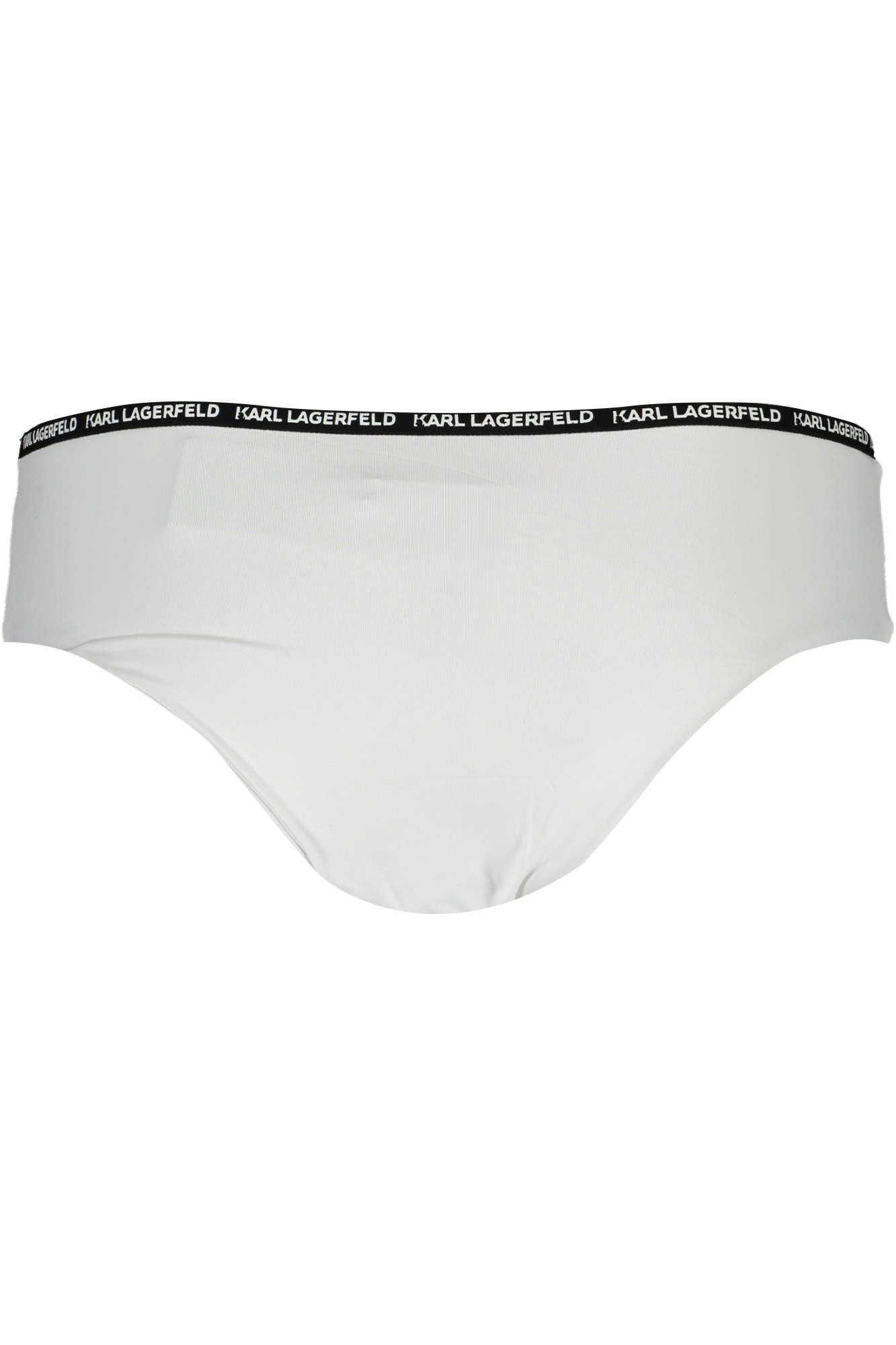 KARL LAGERFELD Badeanzug Stilvolle Damen Badehose in Weiß mit Kontrastdetails und Logodesign