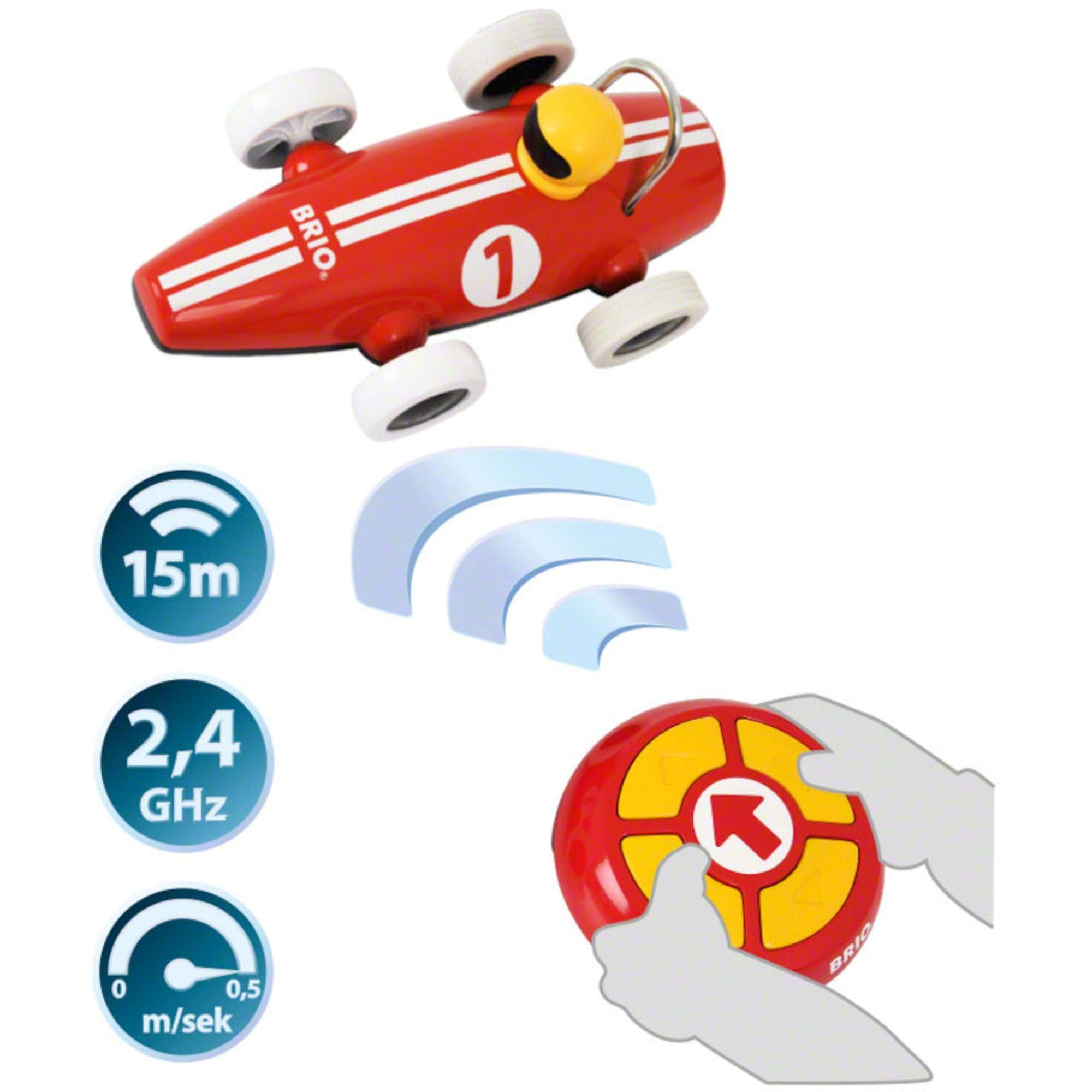 BRIO® Spielzeug-Auto BRIO RC Rennwagen mit Fernsteuerung