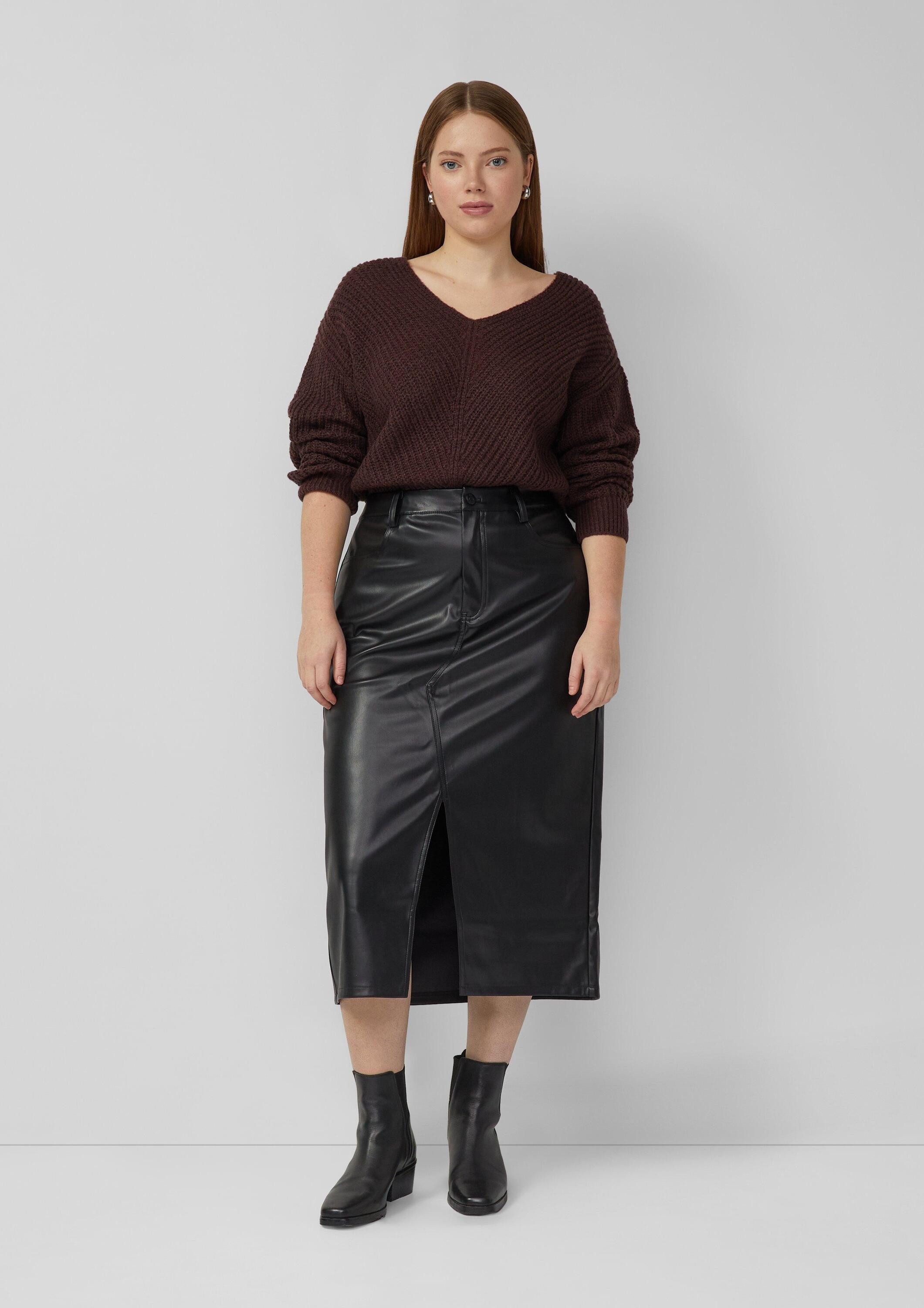 QS Midirock Rock Rock in Leder-Optik