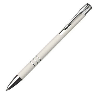 Livepac Office Kugelschreiber Schlanker Kugelschreiber / aus Metall / Farbe: weiß
