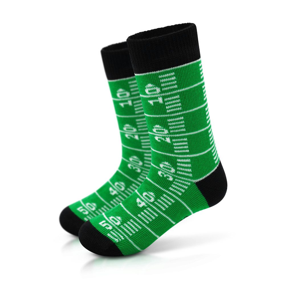 40YARDS Socken American Football Babysocken – Größe 0-24 Monate – Spielfeld American Football Spielfeld Design