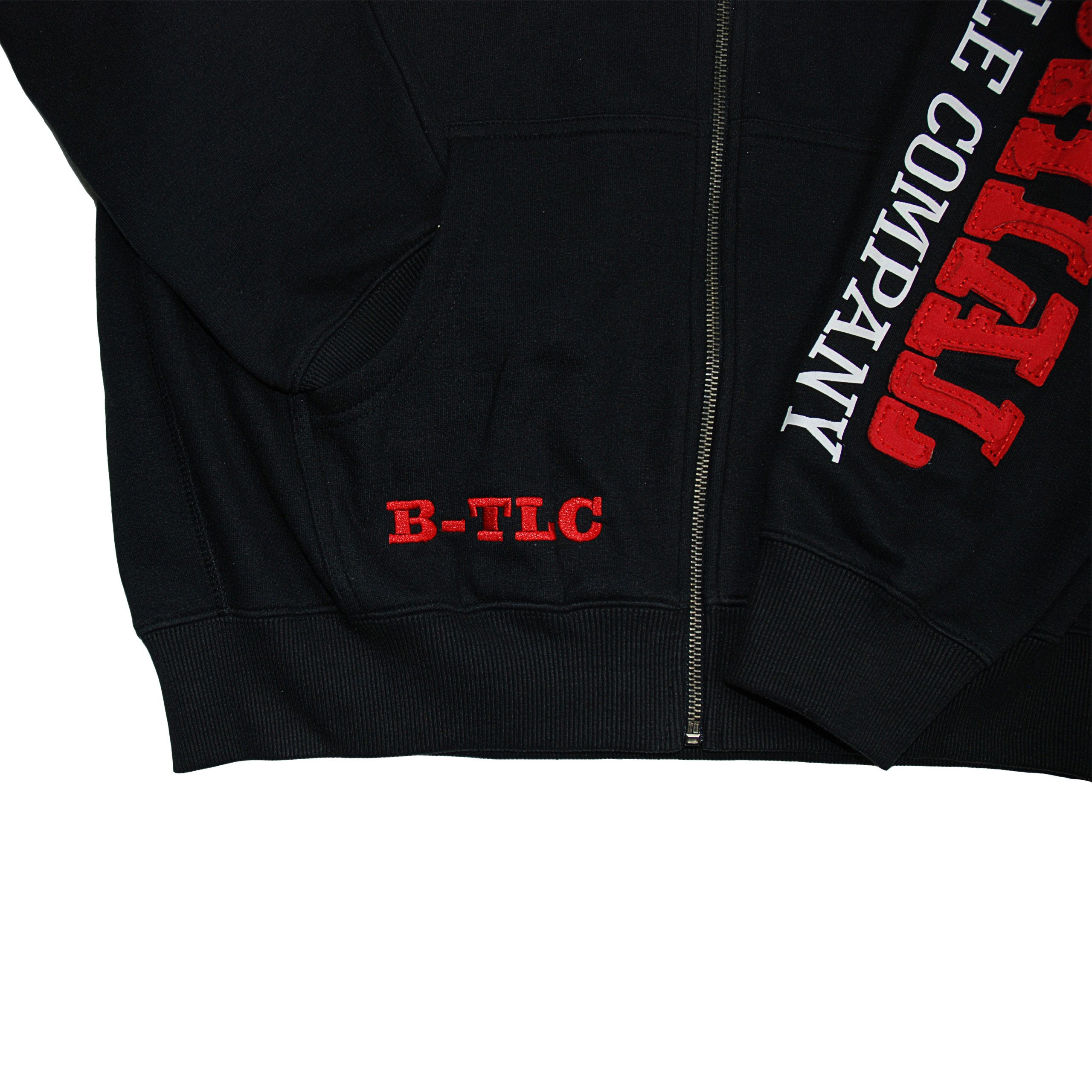 BRACHIAL THE LIFESTYLE COMPANY Kapuzensweatjacke Brachial Zip-Hoody "Gym" schwarz/rot 2XL