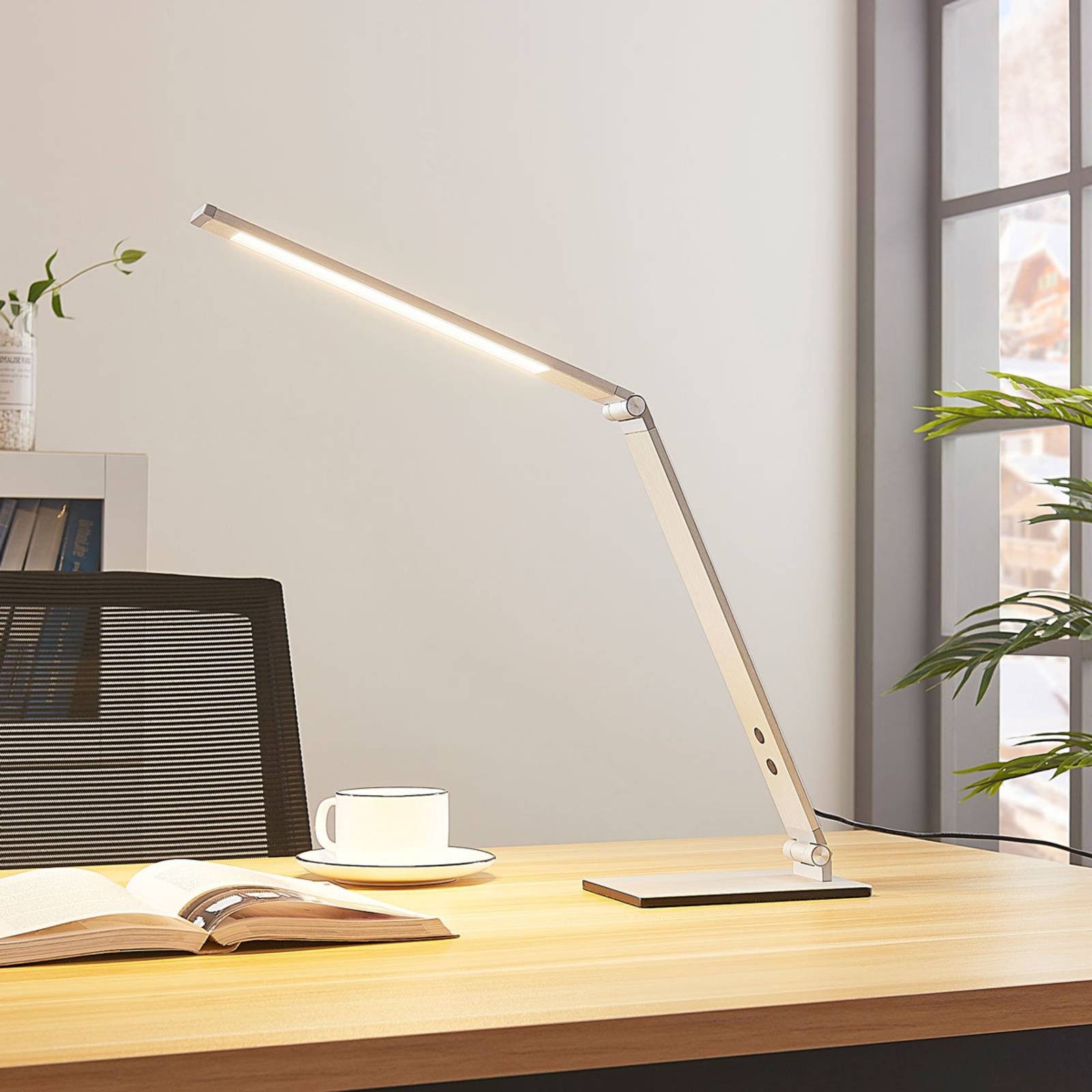 Lucande Schreibtischlampe Nicano, Enthalten, 1 x 8 W LED, Farbwechsel warmweiß / tageslicht
