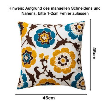 Kissenbezug Kissenbezüge modernen floralen dekorativen quadratischen Kissenbezügen, Houhence