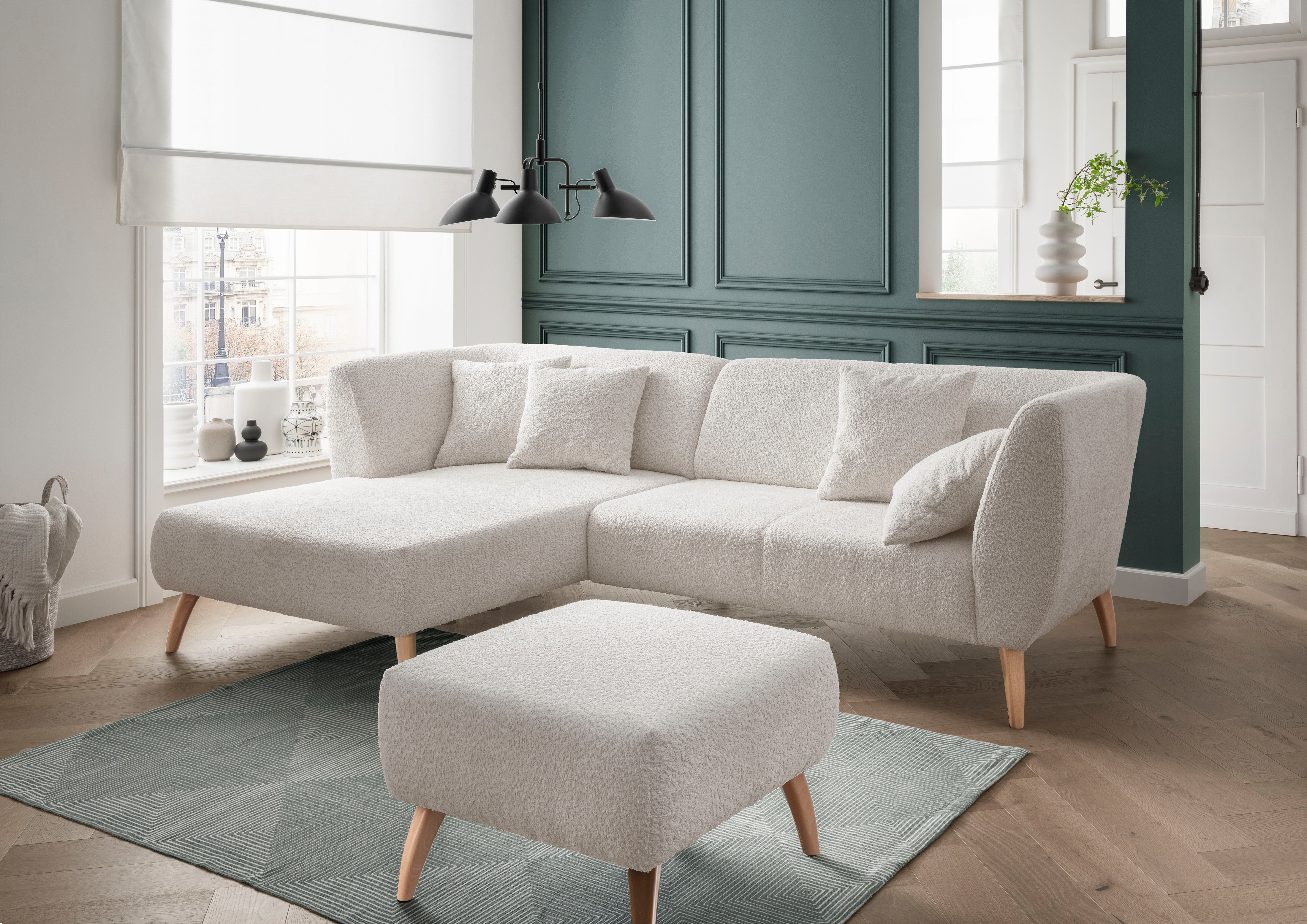 INOSIGN Ecksofa Colori L-Form, Holzfußfarbe wählbar, günstig online kaufen