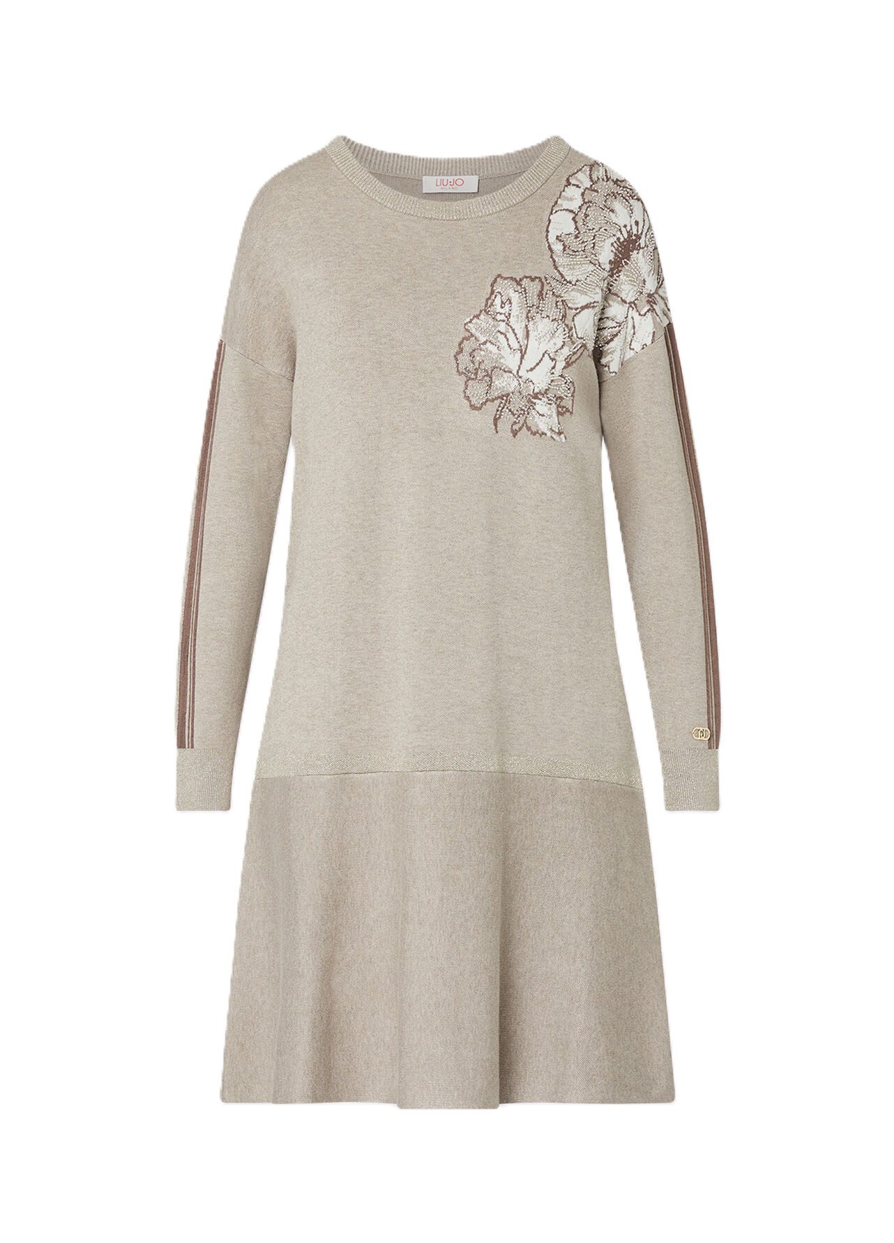 Liu Jo Strickkleid ECS ABITO MAGLIA - Strickkleid mit Blumenmotiv - Damen Kleid