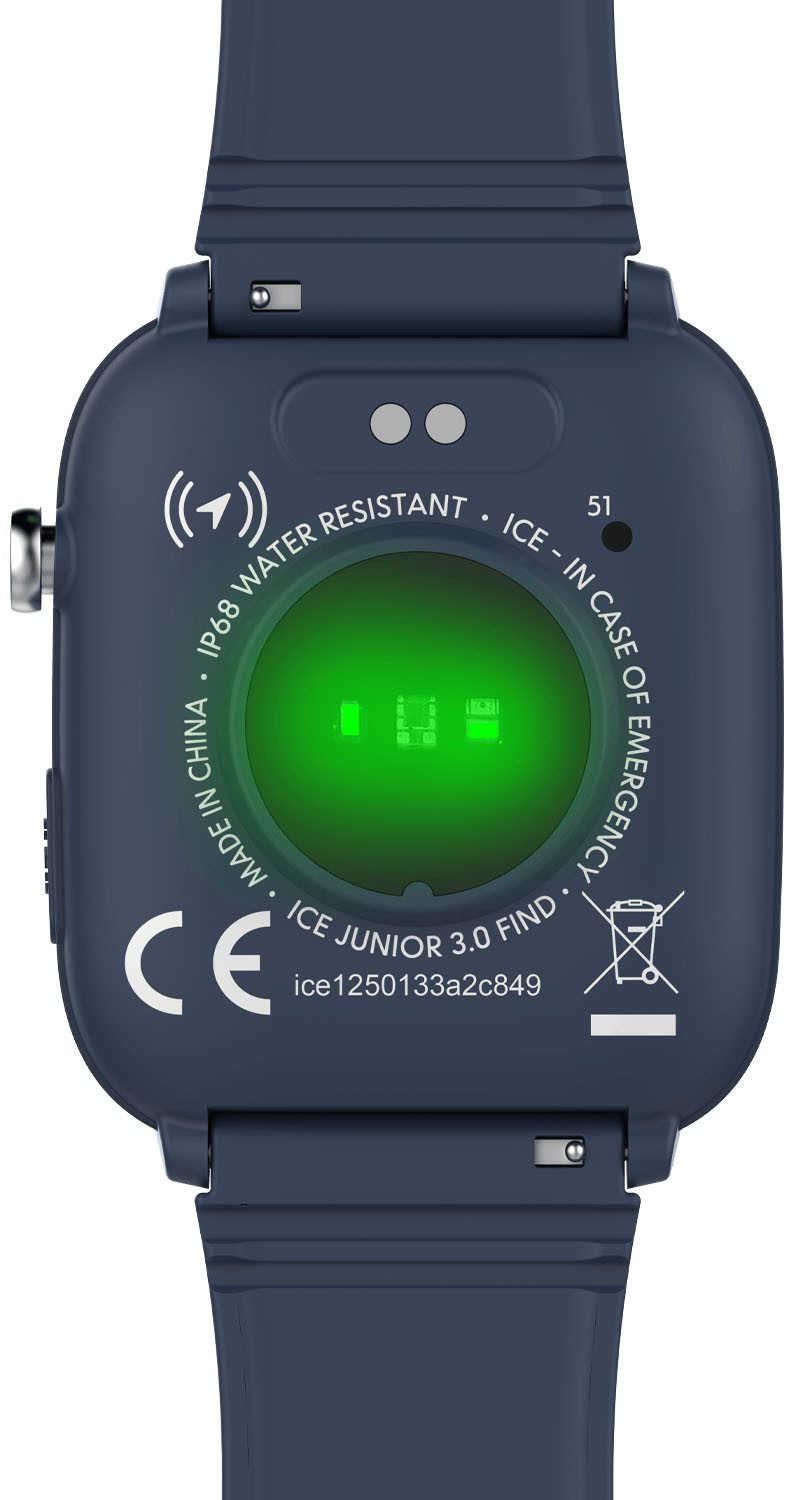 ice-watch ICE smart junior 3.0 - Find My - 1.75 Smartwatch, Armbanduhr, Kinderuhr, Silikonarmband, Bluetooth, Geschenkidee,digital blau