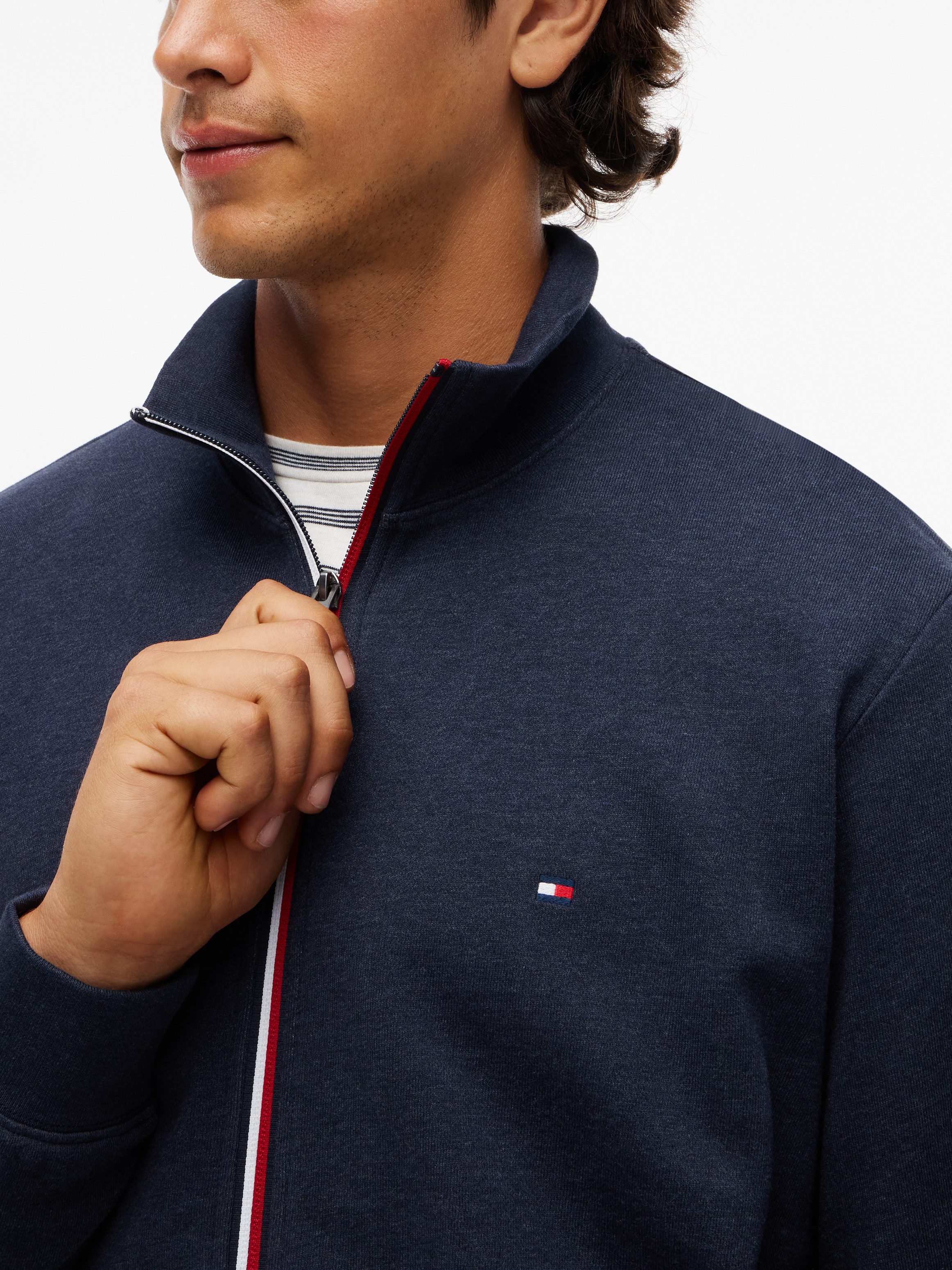 Tommy Hilfiger Kapuzensweatjacke RWB TIPPING TRACK – Bild 3 von 5