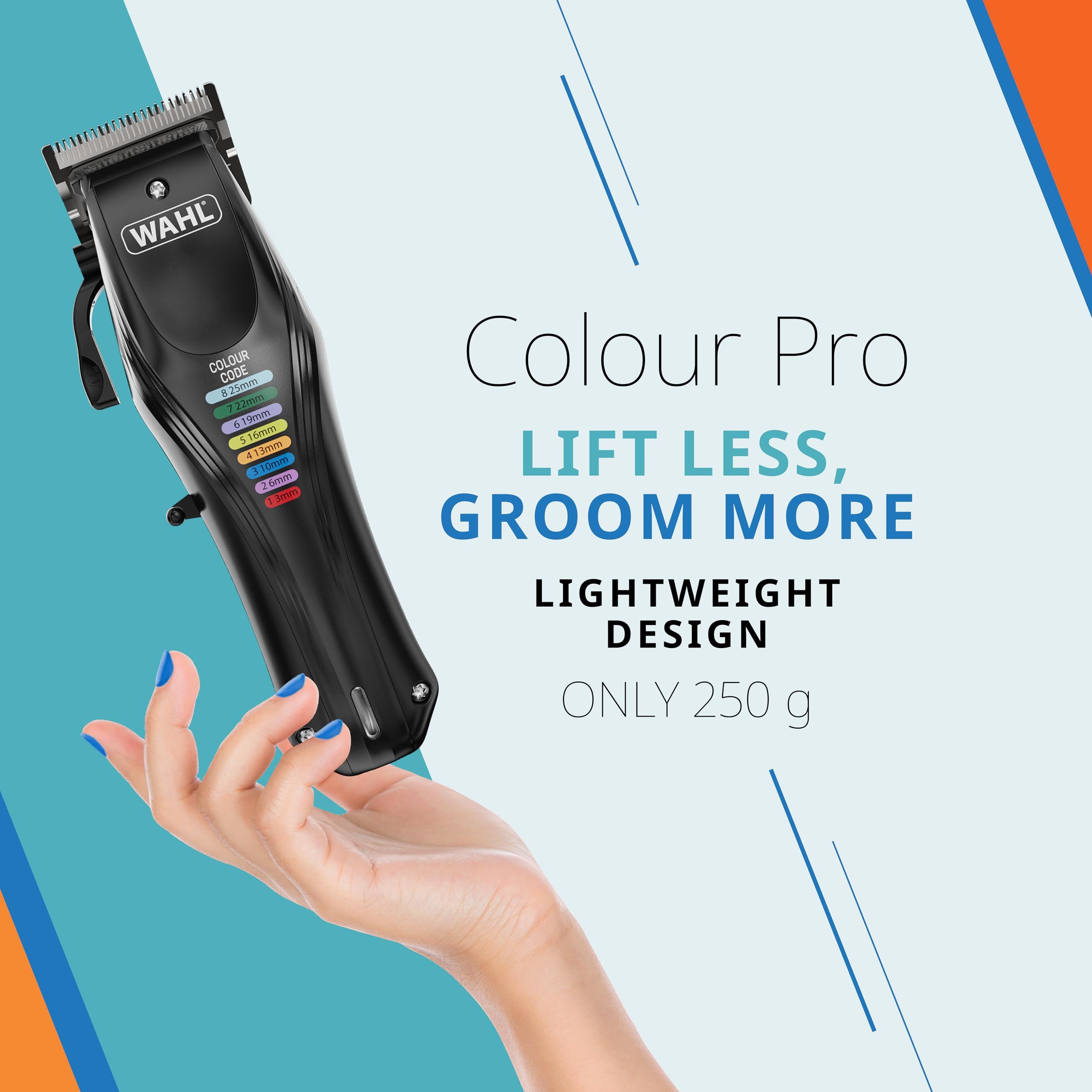 Wahl Haarschneider Colour Pro 3027682, Kabelloser Akku-Tierhaarschneider mit verstellbarem Schnitt
