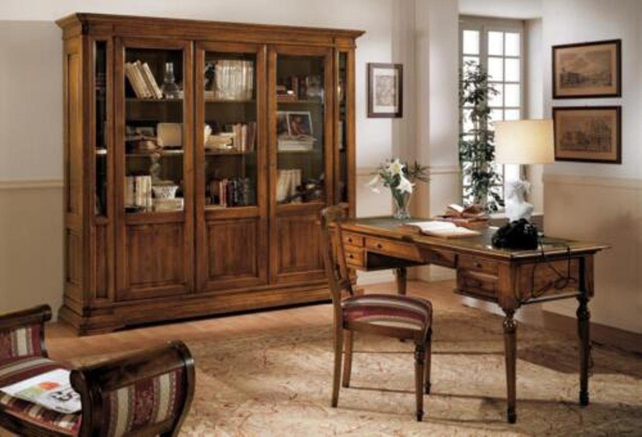 Schrank JVmoebel Wohnzimmer Vitrine Holz Schränke Glasvitrine Büroschrank Italien Regal