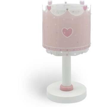 Dalber Tischleuchte Tischleuchte Little Queen in Rosa und Weiß E14, keine Angabe, Leuchtmittel enthalten: Nein, warmweiss, Tischleuchte, Nachttischlampe, Tischlampe