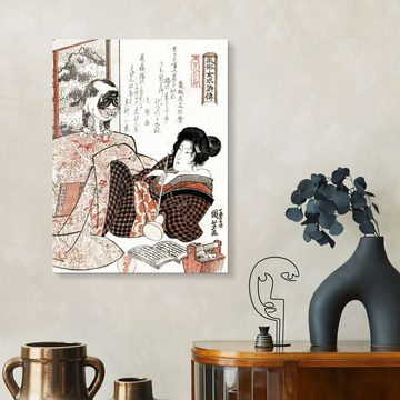 Posterlounge XXL-Wandbild Utagawa Kuniyoshi, Frau mit Katze, Malerei