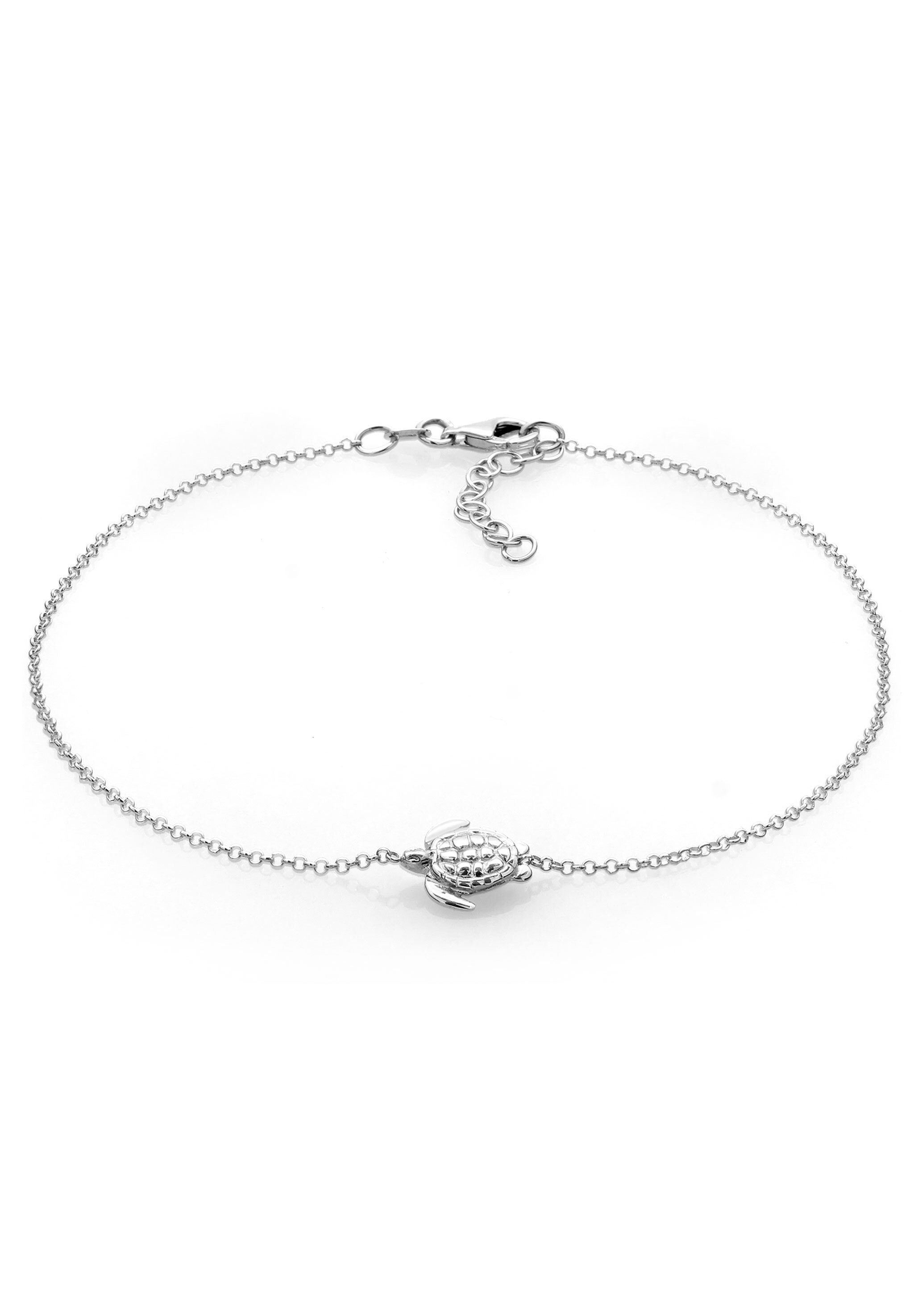 Elli Fußkette Schildkröte Turtle Tier 925 Sterling Silber