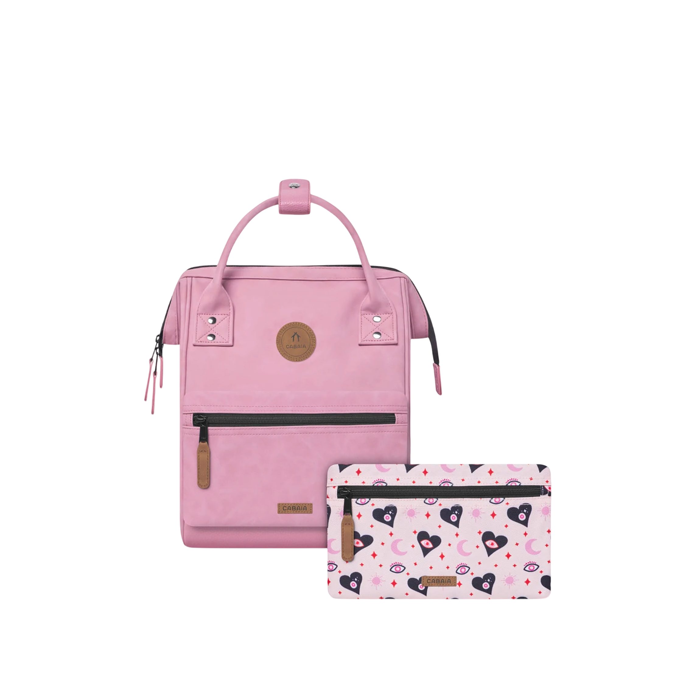 CABAIA Rucksack Bari (Set, 3-tlg., inkl. 2 auswechselbaren Vordertaschen), Tagesrucksack mit austauschbaren Vordertaschen