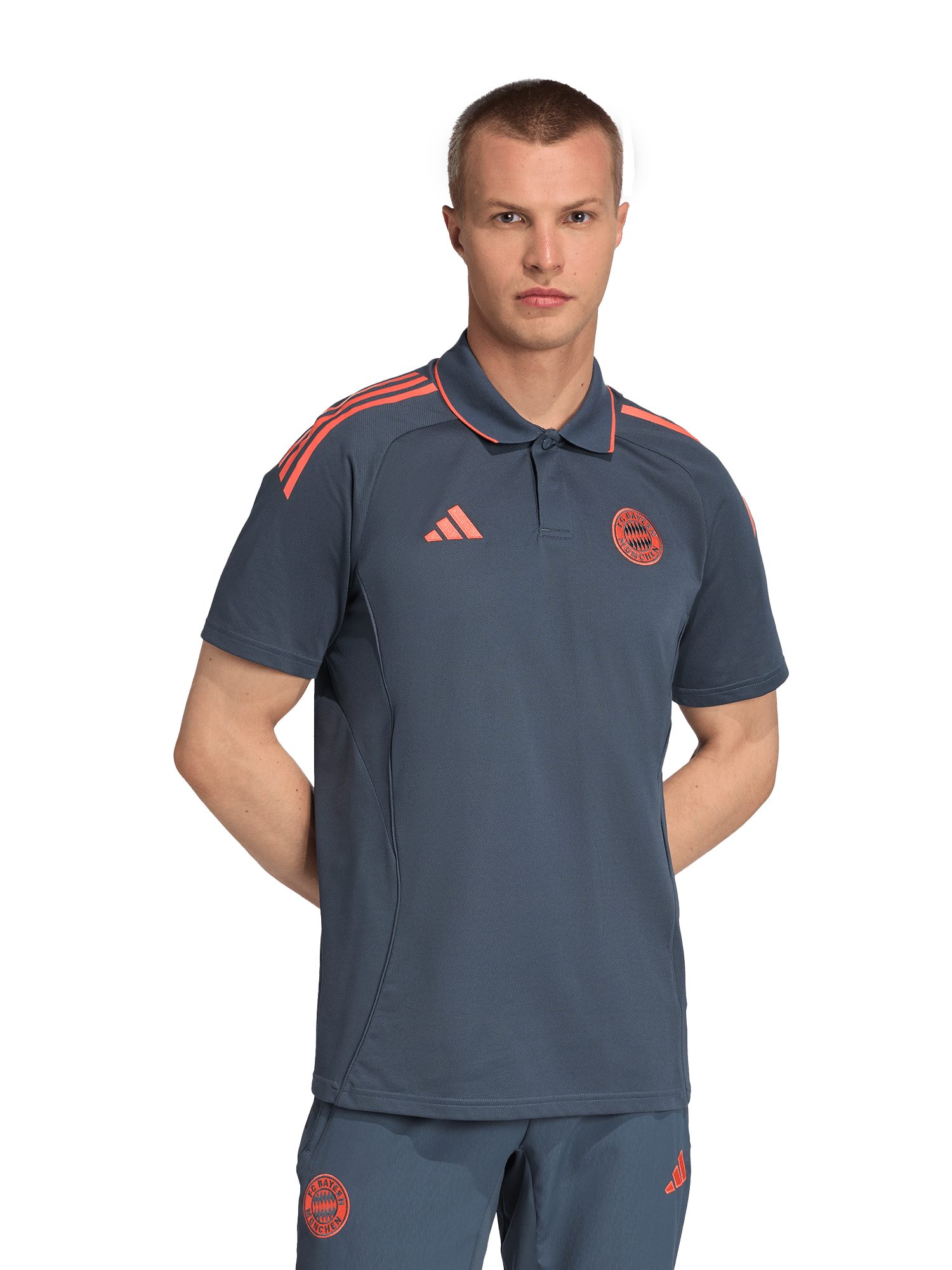 adidas Performance Poloshirt FC Bayern München, Polo Teamline Coach, Unisex, Grau