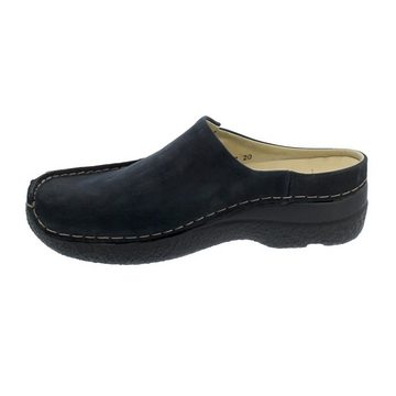 WOLKY Seamy-Slide Clog, Oiled nubuck, blue, 0625016-800 Clog