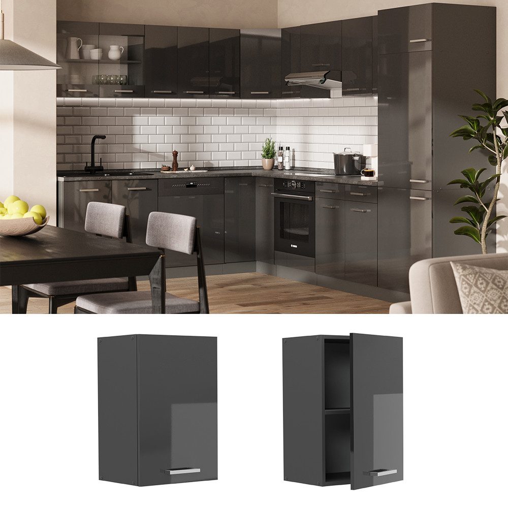 Vicco Hängeschrank R-Line, Anthrazit Hochglanz/Anthrazit, 40 günstig online kaufen