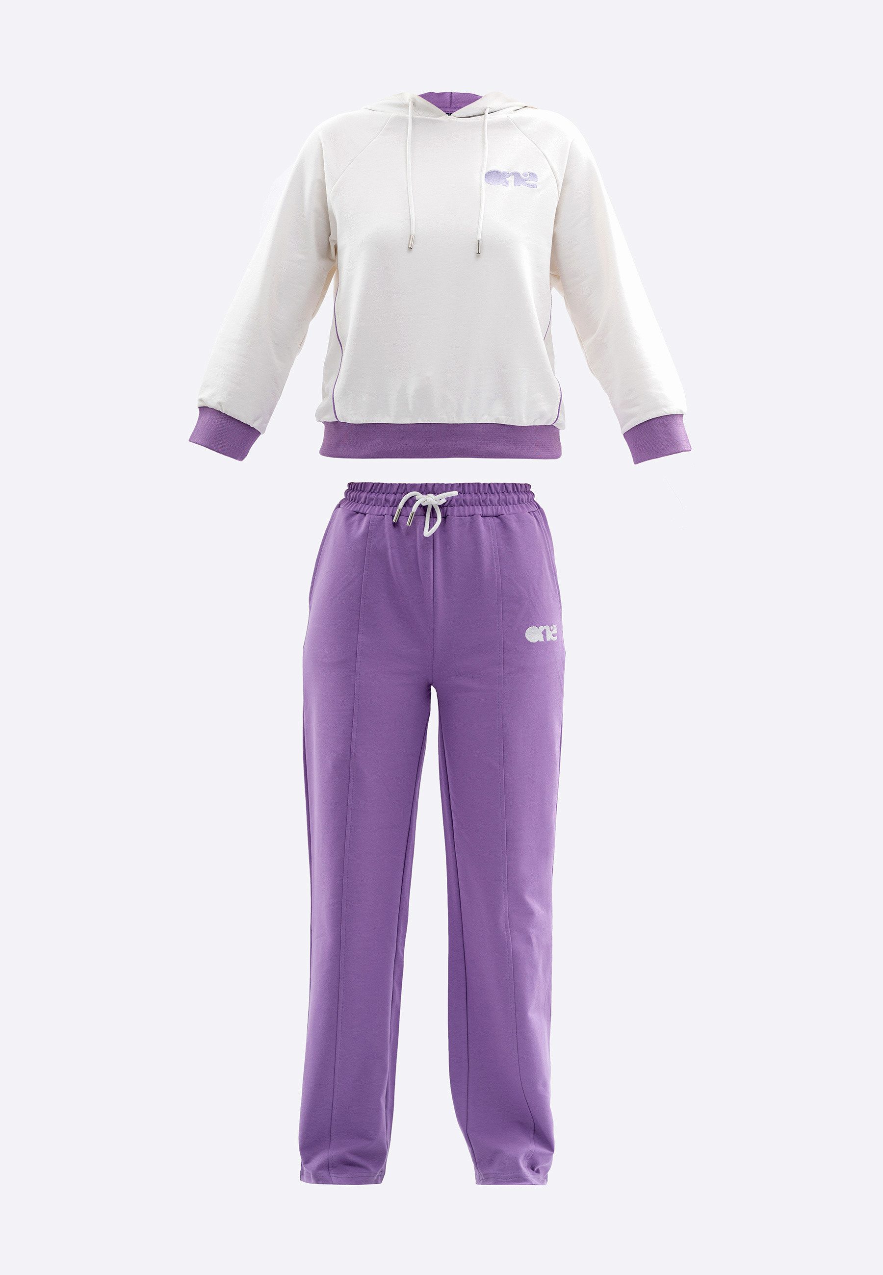 Tom Barron Freizeitanzug Two Color Tracksuit With Embroidery Oen Top