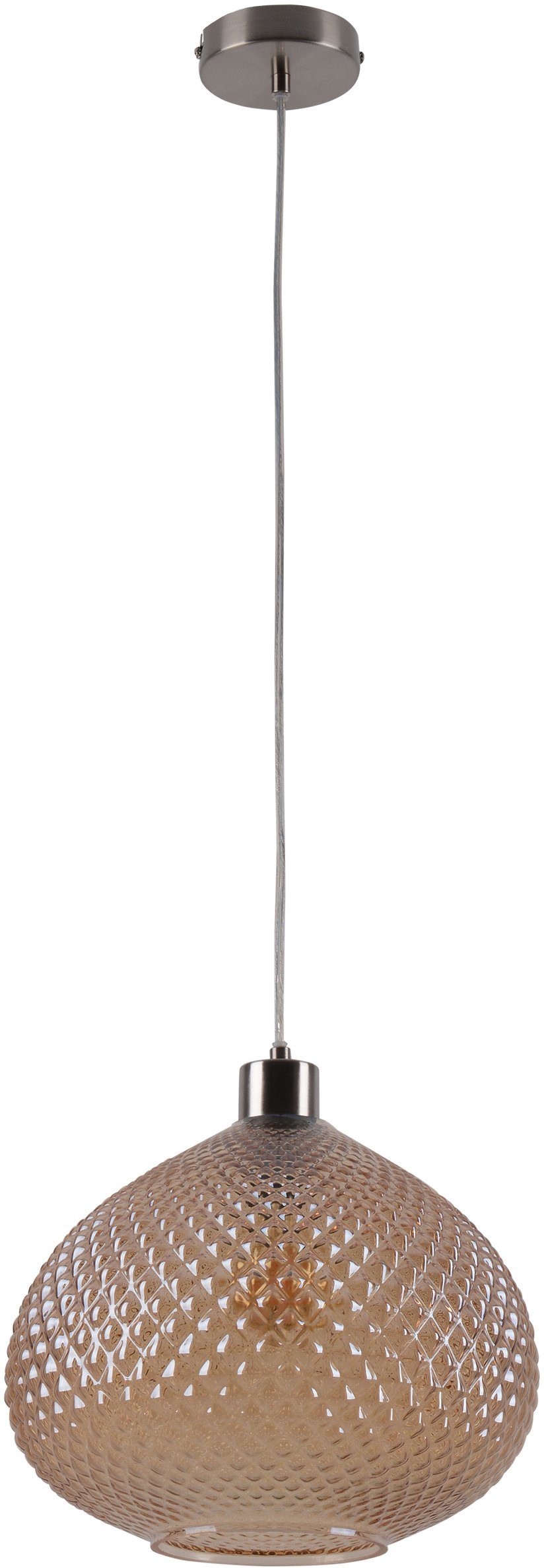 näve Pendelleuchte Surrat, Leuchtmittel 130cm, E27 Leuchtmittel, getönt Farbe:braun max. 40W, wechselbar, 90cm, Pendellänge: ohne Gesamthöhe